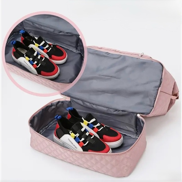 Pink Quilted Duffel/Weekender Bag - Picture 2 of 2